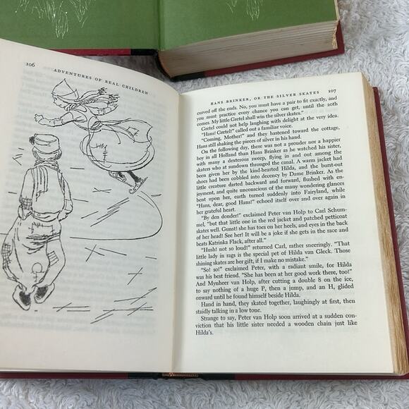The Family Treasury of Childrens Stories book 1 and 2, 1956 HC GOOD Doubleday - Picture 8 of 16